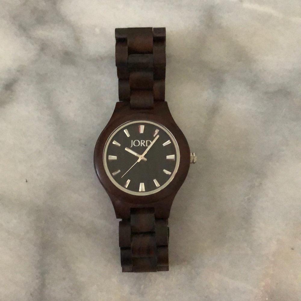 Jord Women’s Dark Wooden Watch with Silver Detail